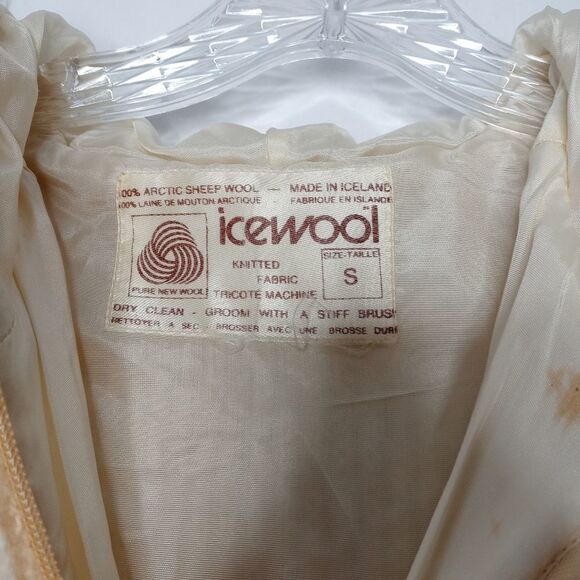 Vintage Icewool 100% Sheep Wool Knitted Coat size small - Picture 6 of 10